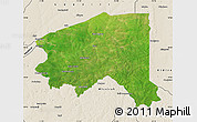 Satellite Map of Bala, shaded relief outside