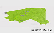 Physical Panoramic Map of Bala, cropped outside