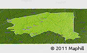 Physical Panoramic Map of Bala, darken