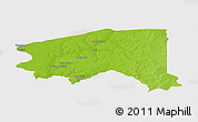 Physical Panoramic Map of Bala, single color outside