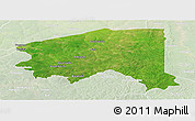 Satellite Panoramic Map of Bala, lighten