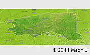 Satellite Panoramic Map of Bala, physical outside
