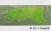 Satellite Panoramic Map of Bala, semi-desaturated