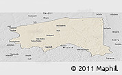Shaded Relief Panoramic Map of Bala, desaturated