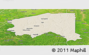 Shaded Relief Panoramic Map of Bala, satellite outside