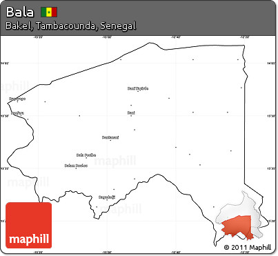 Blank Simple Map of Bala, cropped outside