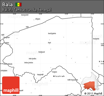Blank Simple Map of Bala