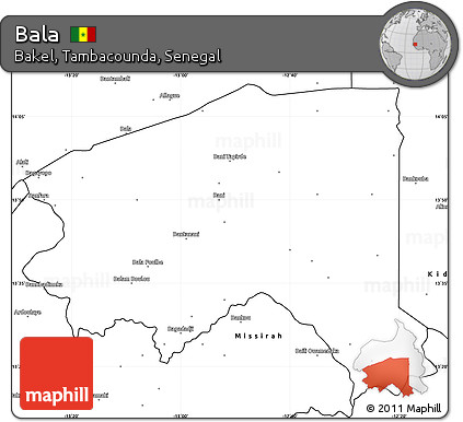 Blank Simple Map of Bala