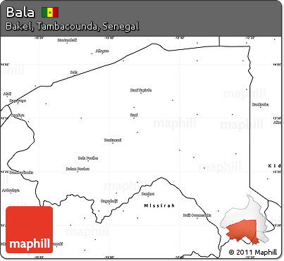 Blank Simple Map of Bala