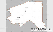 Gray Simple Map of Bala, cropped outside