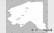 Gray Simple Map of Bala, single color outside
