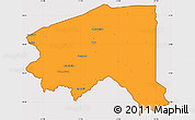 Political Simple Map of Bala, cropped outside
