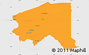 Political Simple Map of Bala, single color outside