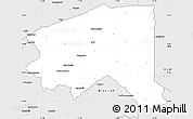 Silver Style Simple Map of Bala
