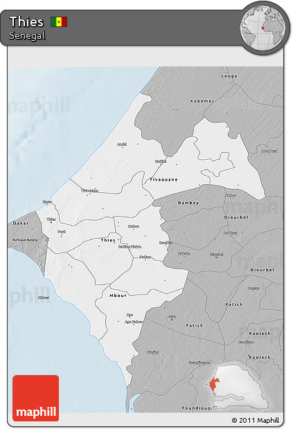 Gray 3D Map of Thies