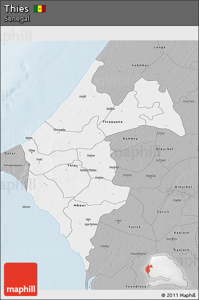 Gray 3D Map of Thies