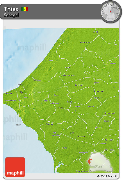 Physical 3D Map of Thies