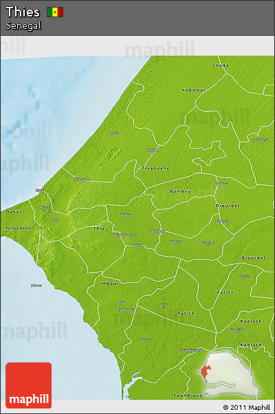 Physical 3D Map of Thies