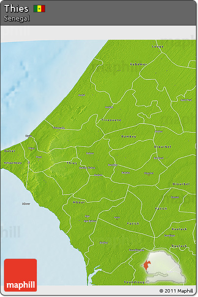 Physical 3D Map of Thies