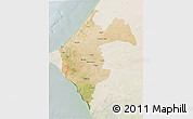 Satellite 3D Map of Thies, lighten