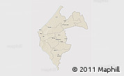 Shaded Relief 3D Map of Thies, cropped outside