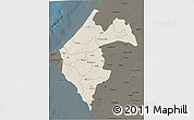 Shaded Relief 3D Map of Thies, darken