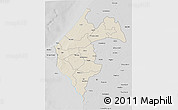 Shaded Relief 3D Map of Thies, desaturated
