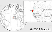 Blank Location Map of Thies, within the entire country