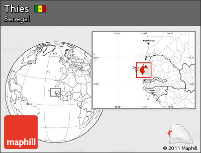 Blank Location Map of Thies