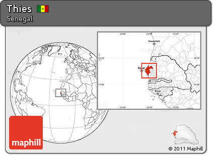 Blank Location Map of Thies