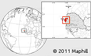 Blank Location Map of Thies, highlighted country