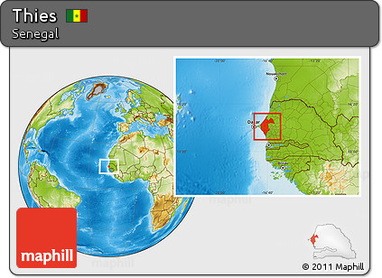 Physical Location Map of Thies