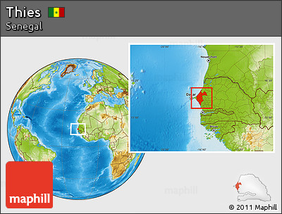 Physical Location Map of Thies