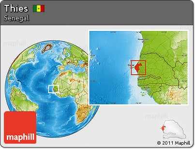Physical Location Map of Thies