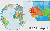 Political Location Map of Thies, within the entire country