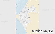 Classic Style Map of Thies, single color outside