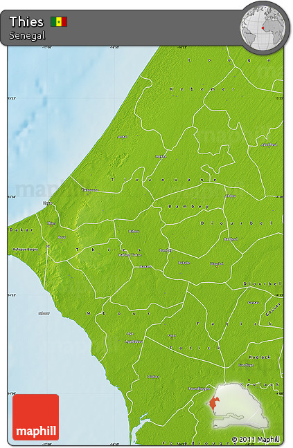 Physical Map of Thies
