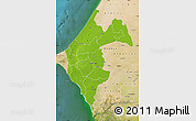 Physical Map of Thies, satellite outside