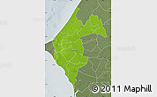 Physical Map of Thies, semi-desaturated