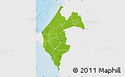 Physical Map of Thies, single color outside