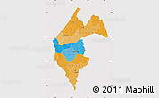 Political Map of Thies, cropped outside