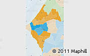 Political Map of Thies, lighten