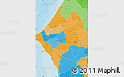 Political Map of Thies, political shades outside