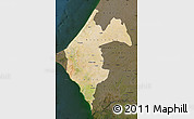 Satellite Map of Thies, darken
