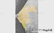 Satellite Map of Thies, desaturated