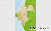 Satellite Map of Thies, physical outside