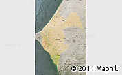 Satellite Map of Thies, semi-desaturated
