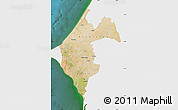 Satellite Map of Thies, single color outside