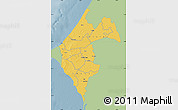 Savanna Style Map of Thies, single color outside