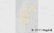 Shaded Relief Map of Thies, desaturated